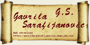 Gavrila Sarafijanović vizit kartica